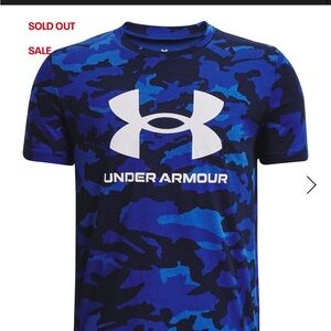 Under Armour Men's Short Sleeve Blue Camo Tee NWT